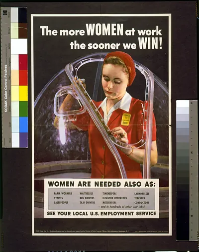 The more women at work the sooner we win! Women are needed also as [...] See your local U.S. Employment Service.