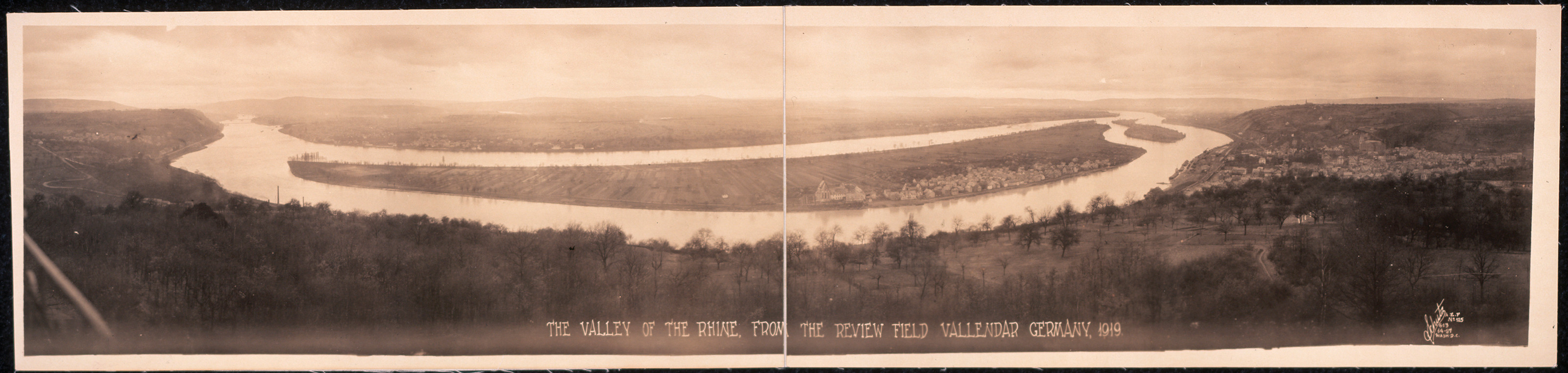 Valley from the Rhine, Vallendar, Germany, 1919, 1919 — historic image