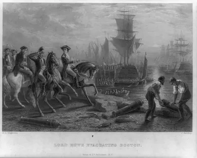 Lord Howe evacuating Boston [March 1776]