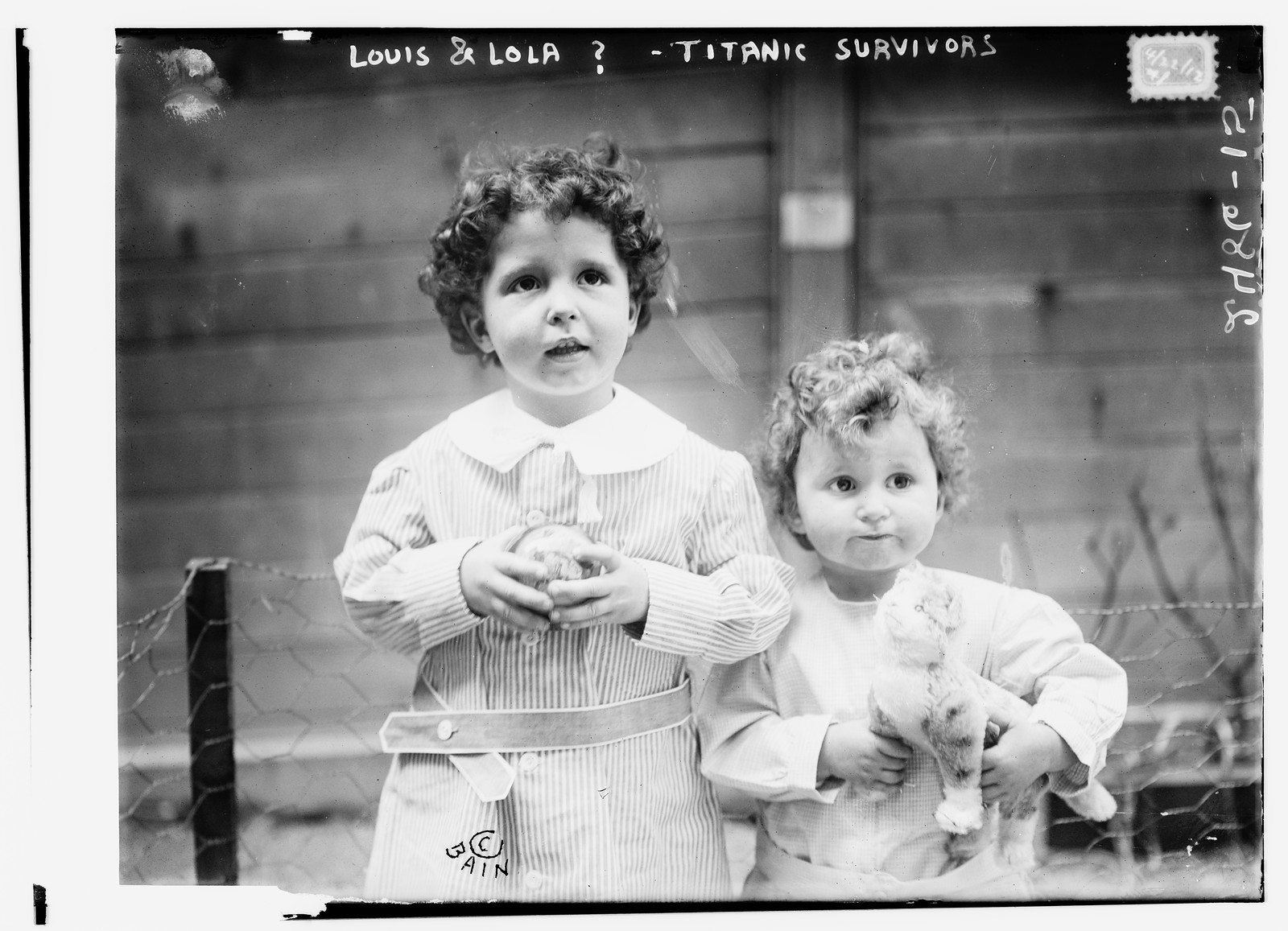Louis & Lola Edmund Navratil TITANIC survivors, n/a — historic photograph