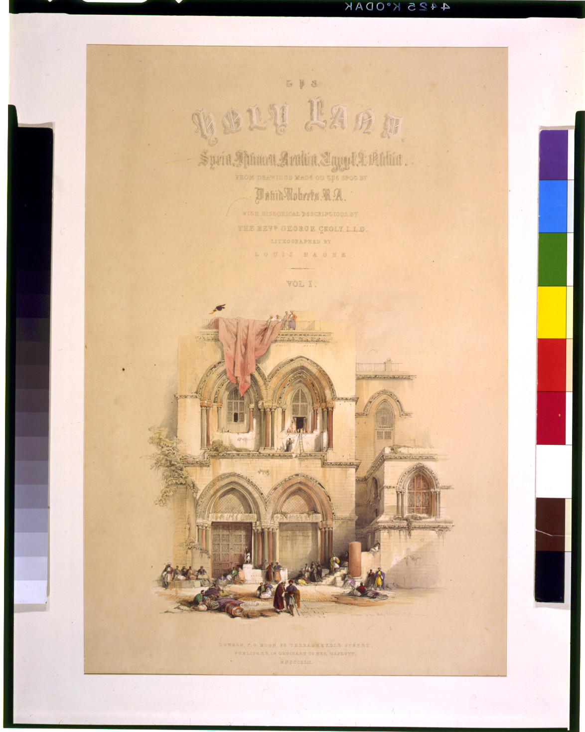 Entrance to the holy sepulchre; title page, vol. 1., [published 1842] — antique lithograph