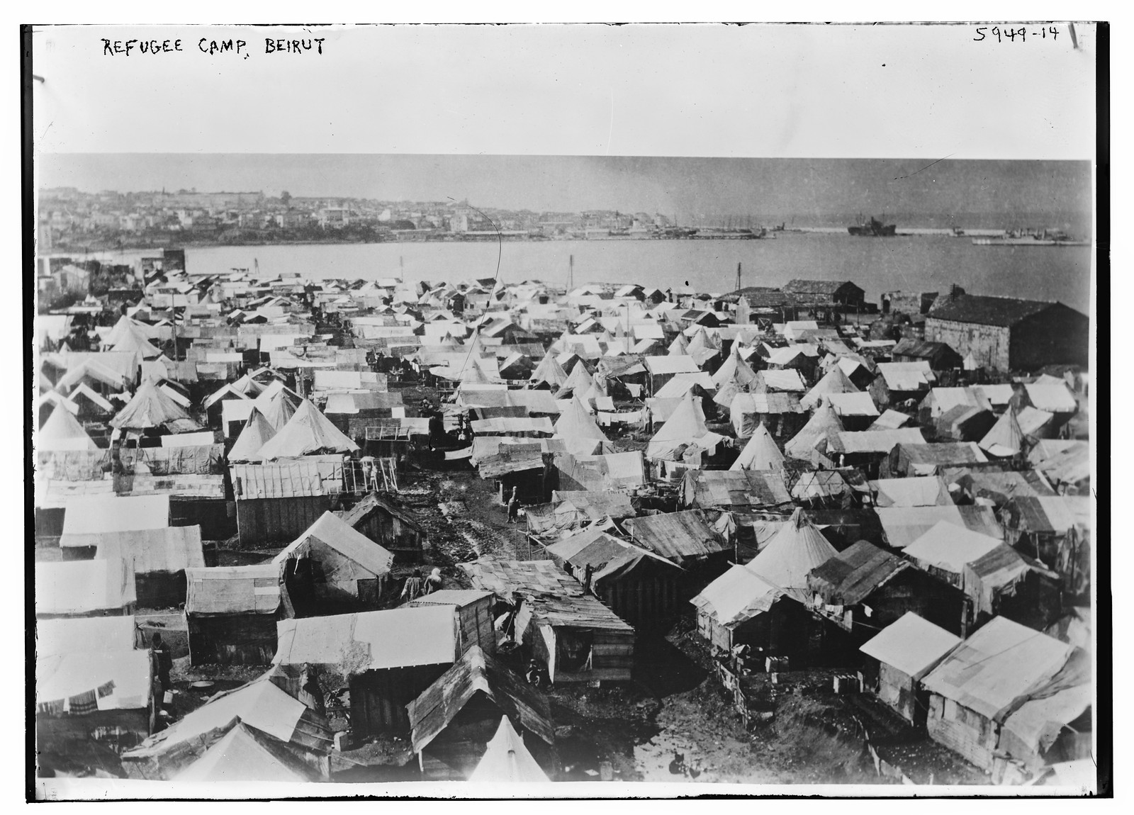 Refugee camp, Beirut, n/a — historic photograph