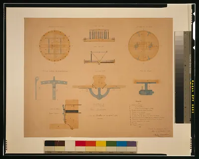 Details d'une soupape pour un ballon de 5 a 8,000 m. cubes / Charles Chavoutier, aèronaute, Paris, le 24 octobre 1868.