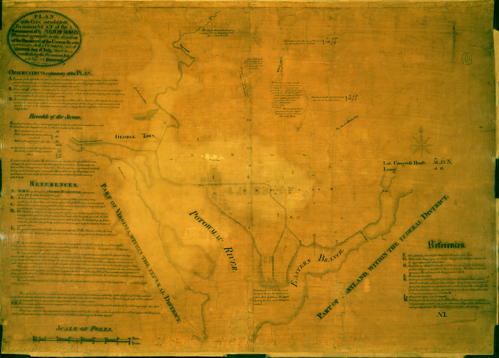 L'Enfant 1, Washington DC — antique map