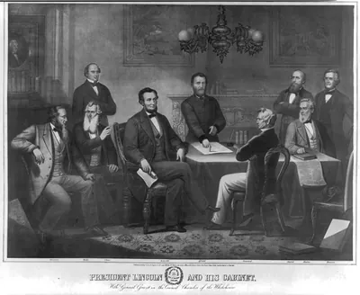 President Lincoln and his cabinet