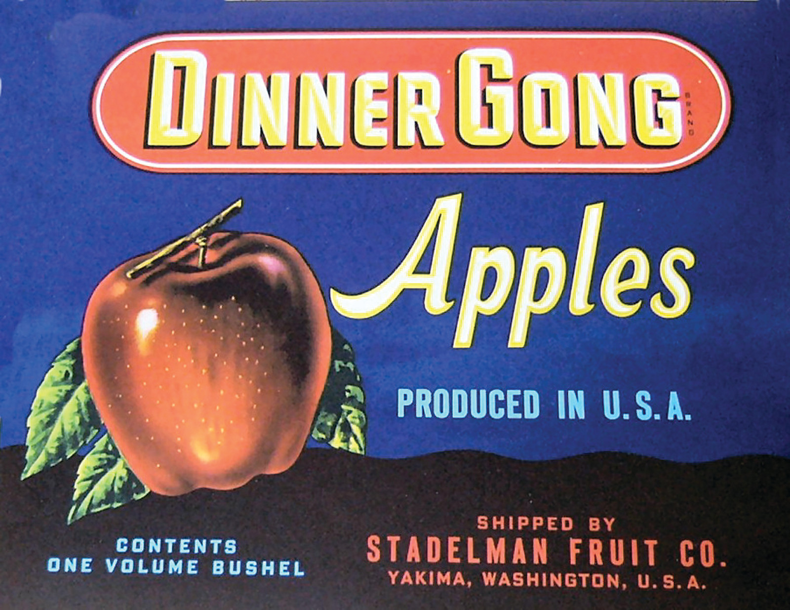 Dinner Gong Apples crate label, Stadelman Fruit Co. — historic image