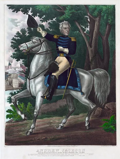Andrew Jackson with the Tennessee Forces on the Hickory Grounds
