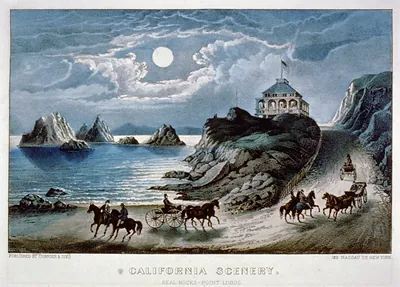 California scenery: Seal rocks-Point Lobos