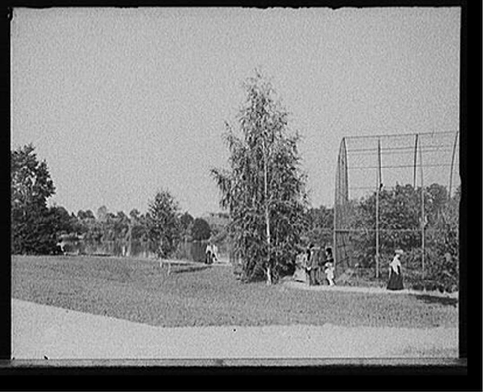 Aviary and lake, Seneca Park, Rochester, N.Y., [between 1900 and 1906] — historic photograph