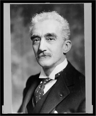 [Paul Hymans, head-and-shoulders portrait, facing left]