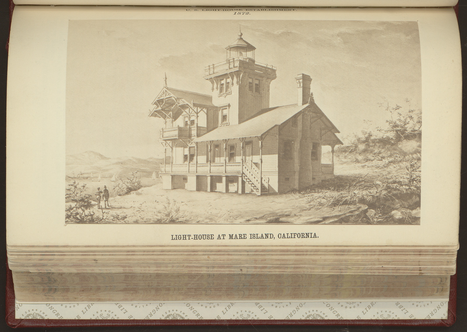 Light-house at Mare Island, California, 1872 — historic image
