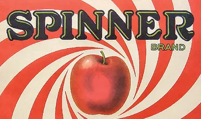 Spinner Brand apple crate label