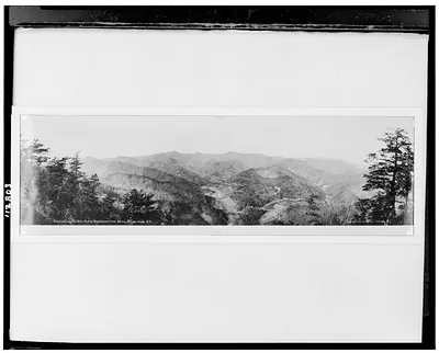 Overlooking the Blue Ridge Mountains from above Round Knob, N.C.