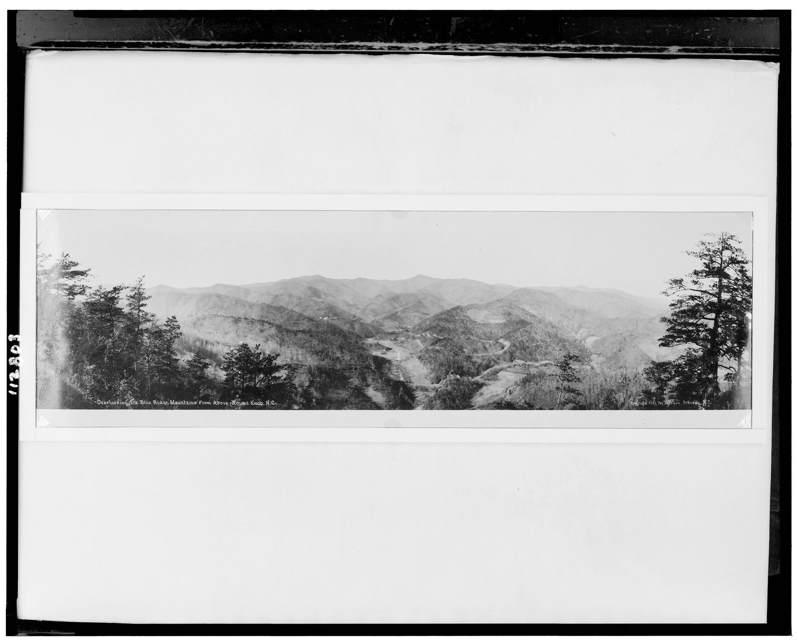 Overlooking the Blue Ridge Mountains from above Round Knob, N.C., 1911, c1912. — historic photograph