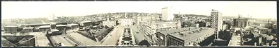 Civic center of the city of Providence (train station on left), Rhode Island, 1915