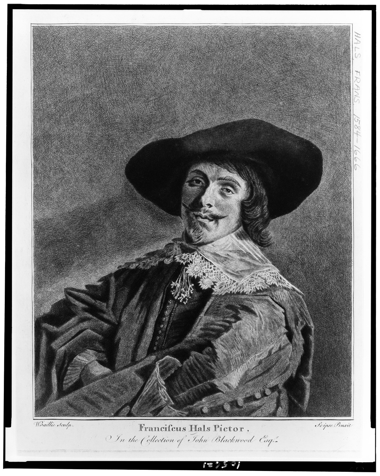 Franciscus Hals pictor / W. Baillie sculp. ; Seipse, pinxit., [between 1740 and 1810] — historic print