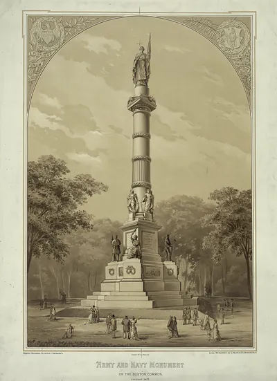 Army and Navy Monument on the Boston Common, erected 1877