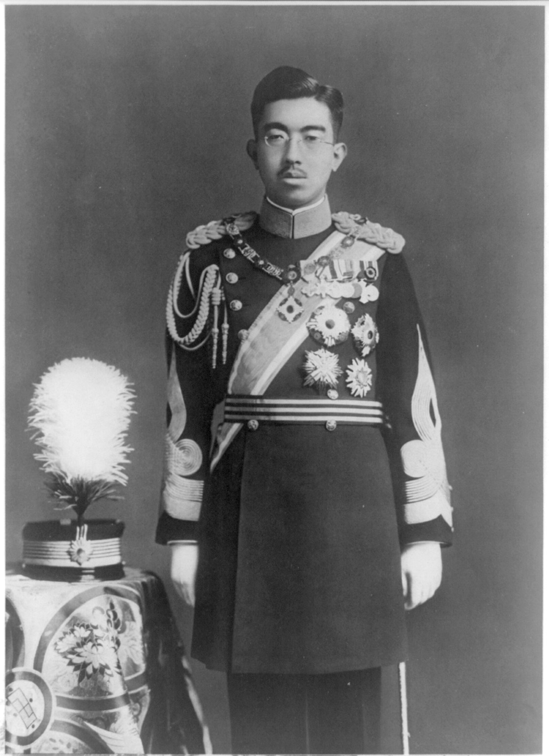 Hirohito - in dress uniform, 1935 — historic photograph