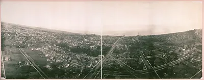 Birds eye view of Waukegan, Illinois, 1908