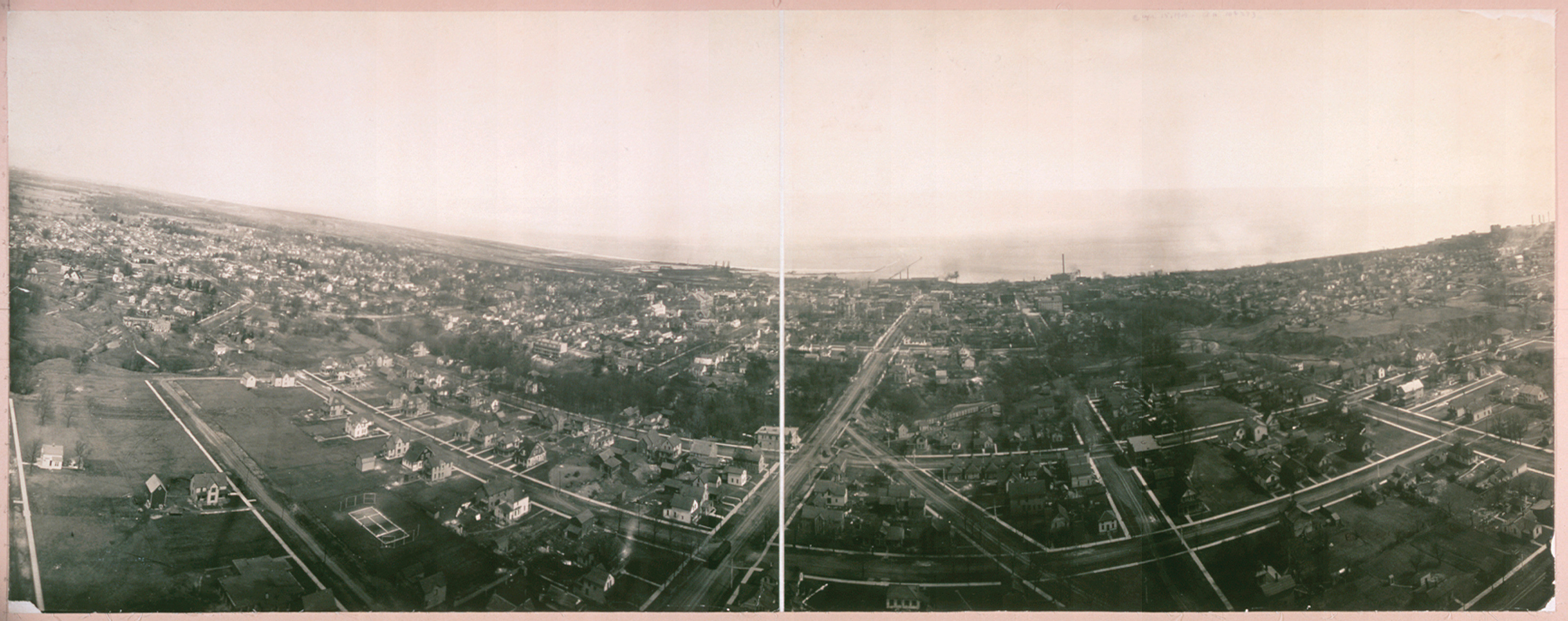 Birds eye view of Waukegan, Illinois, 1908, 1908 — historic image