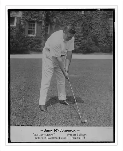 John McCormack playing golf
