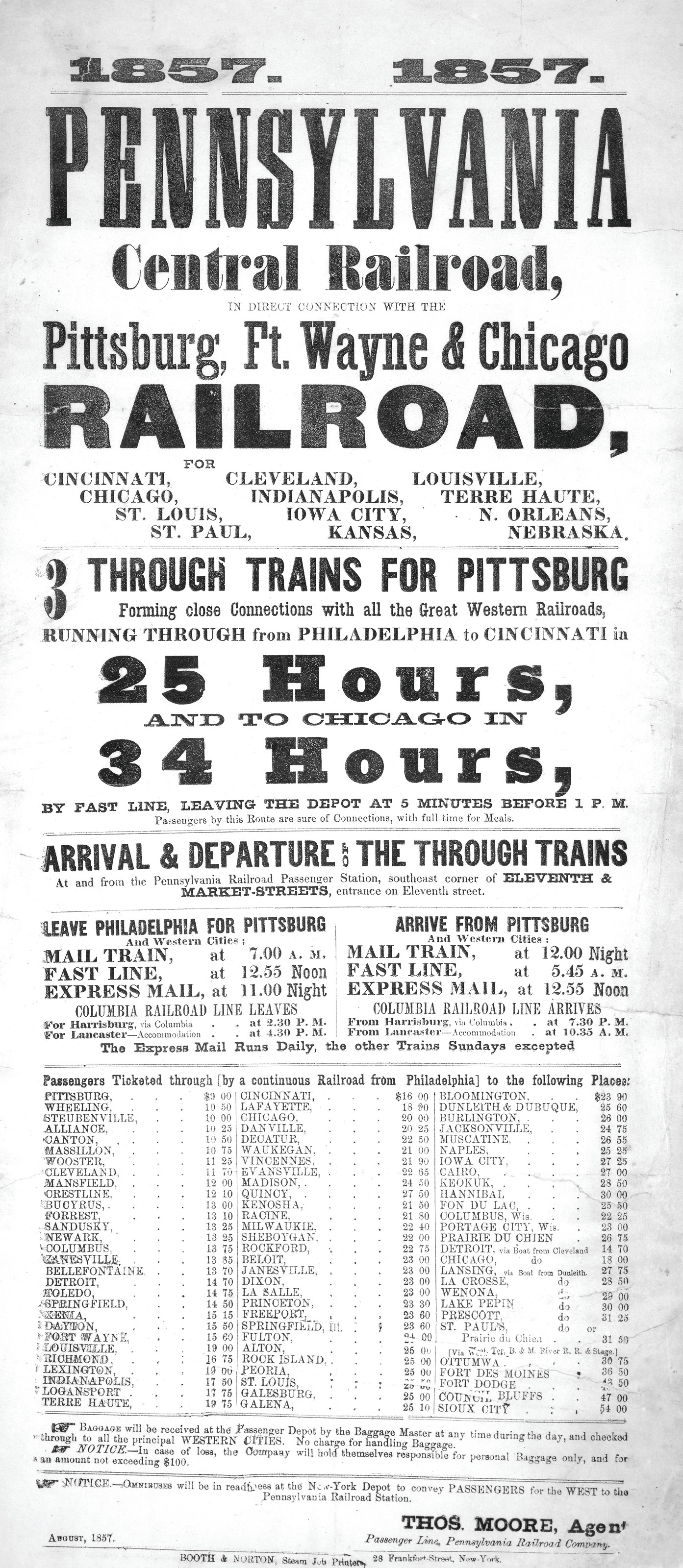 pittsburgh rr broadside — historic image