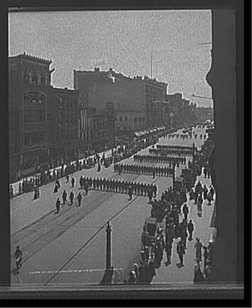 Detroit commandery, no. 1, state encampment, Michigan K.T. [Knights Templar], [between 1900 and 1910] — historic photograph