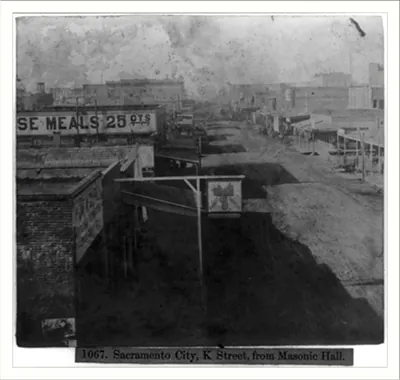 Sacramento City, K Street, from Masonic Hall
