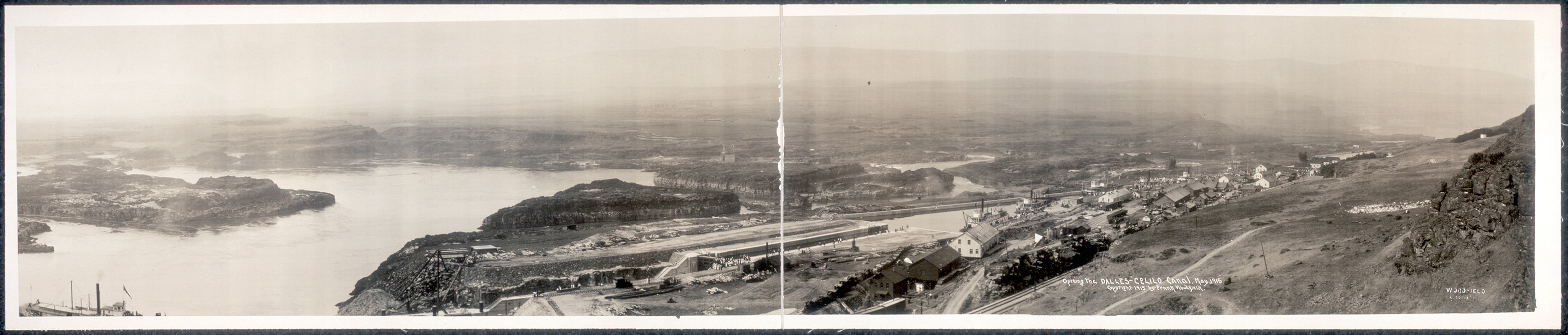 Opening the Dalles Celilo Canal, Oregon, 1915, 1915 — historic image