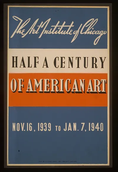 Half a century of American art The Art Institute of Chicago - Nov. 16 1939 to Jan. 7