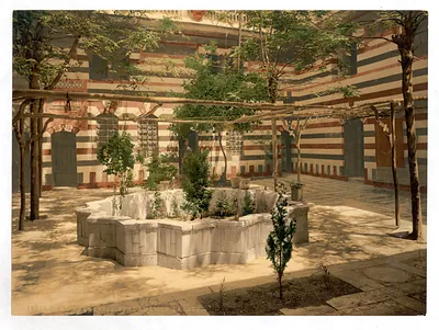 The court of a house Damascus Holy Land (i.e. Syria)