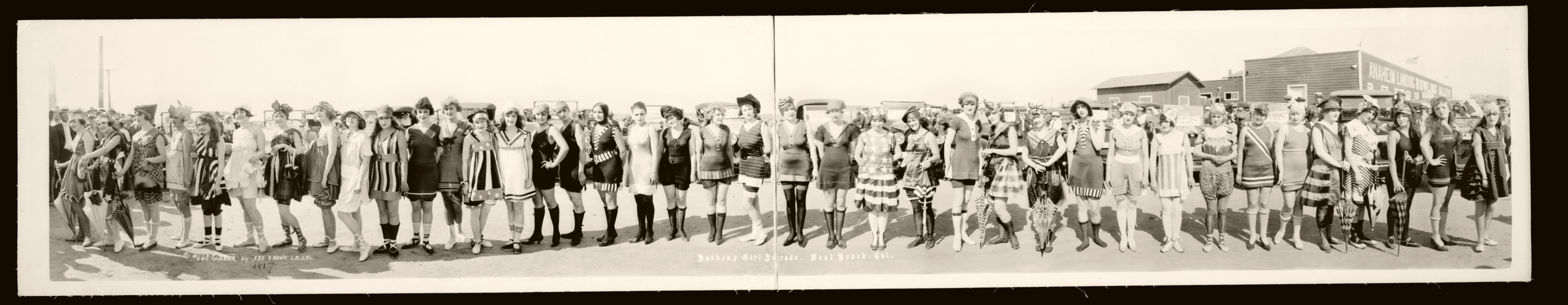 Bathing Girl Parade, Seal Beach, Cal., c1917. — historic photograph