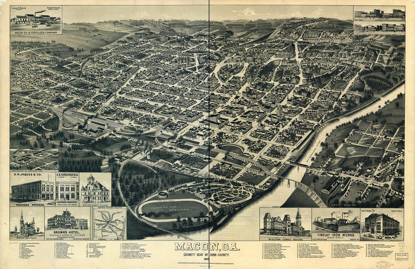 Macon, Georgia, 1912, 1912 — antique map
