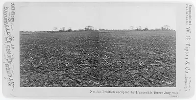 Position occupied by Hancock's forces July, 2nd