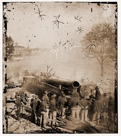 Atlanta Georgia. Shermans men destroying railroad