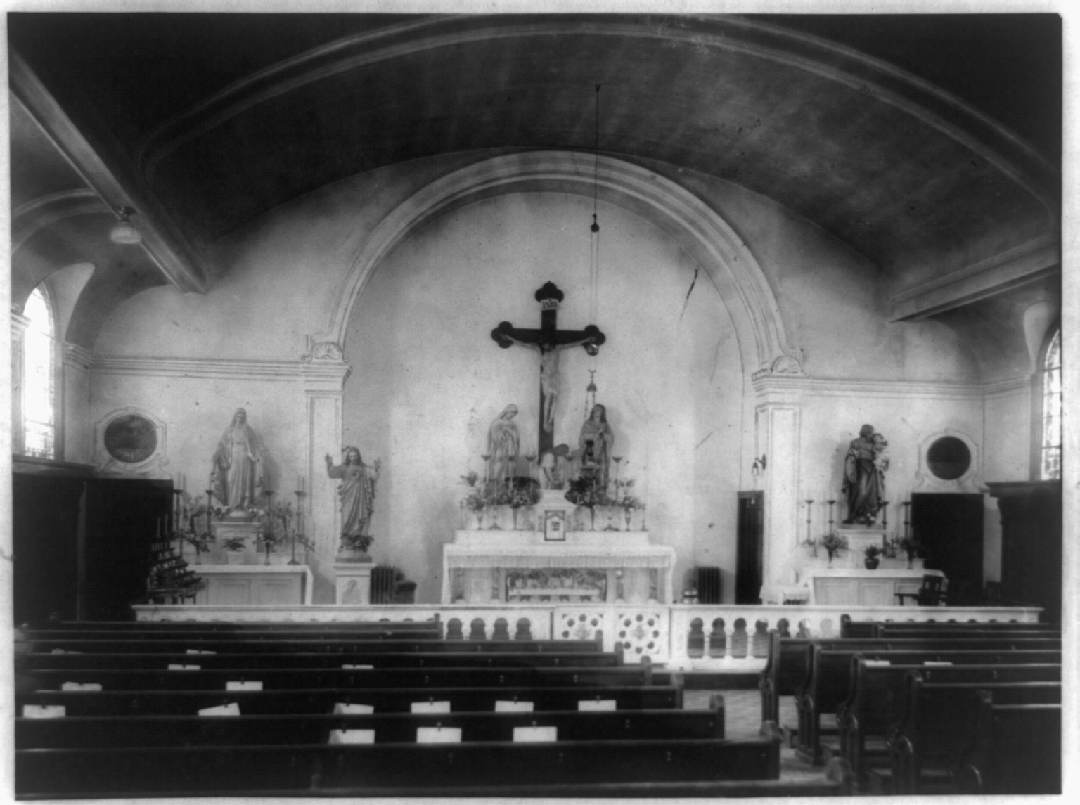 Interior, Our Lady of Grace Roman Catholic Church, Howard Beach, New York, [between 1900 and 1950] — historic photograph