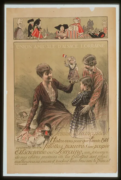 Union Amicale d'Alsace Lorraine poster: Femmes Françaises, 1918