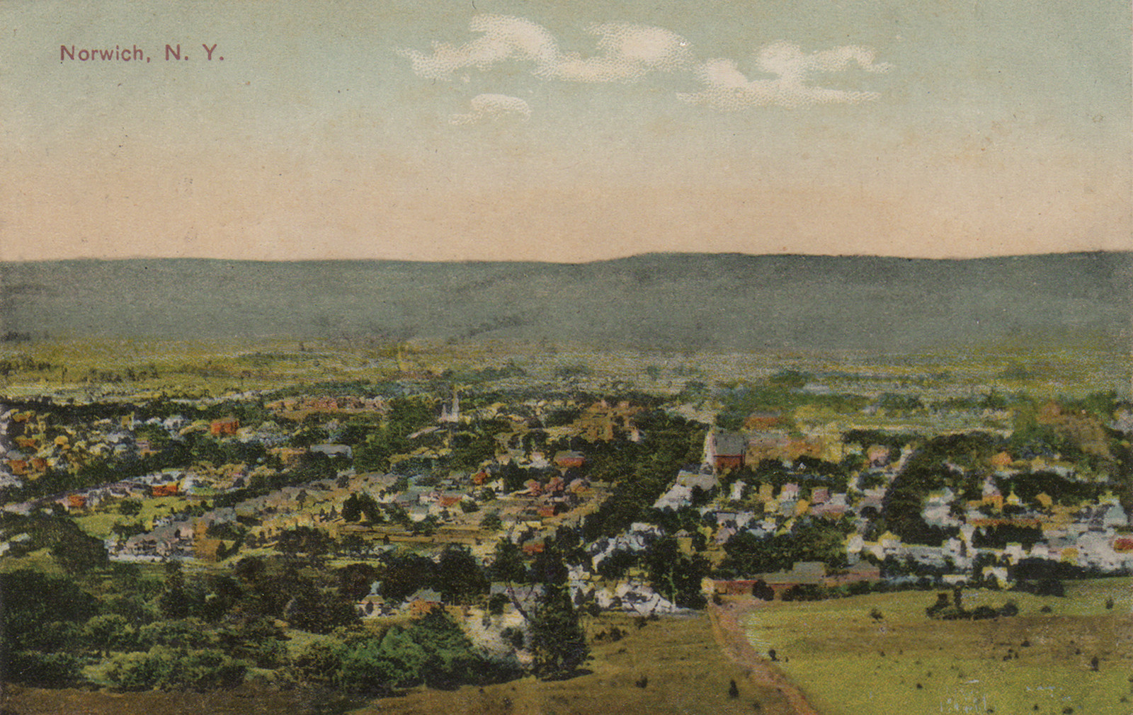 Norwich, New York, 1908, 1908 — antique map
