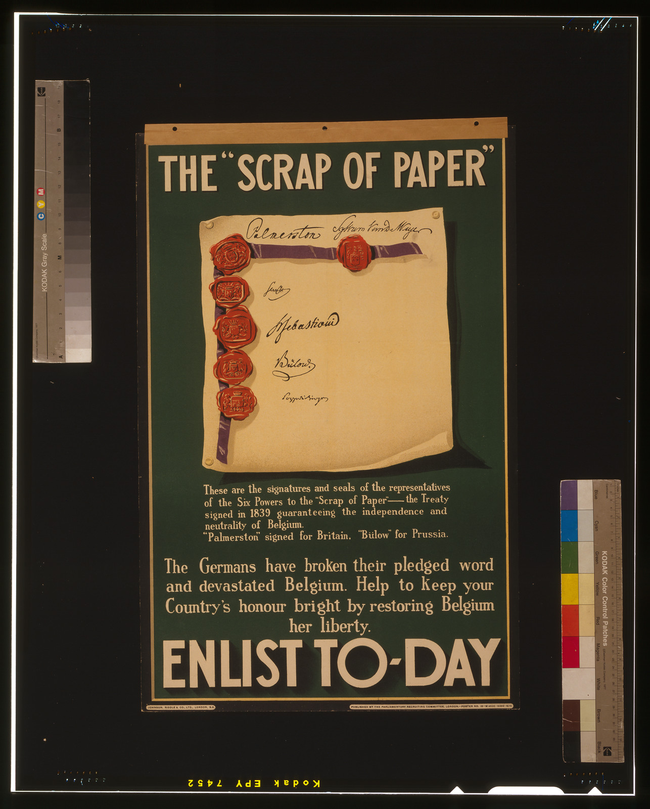 The scrap of paper." Enlist to-day / Johnson, 2003662919 — vintage poster