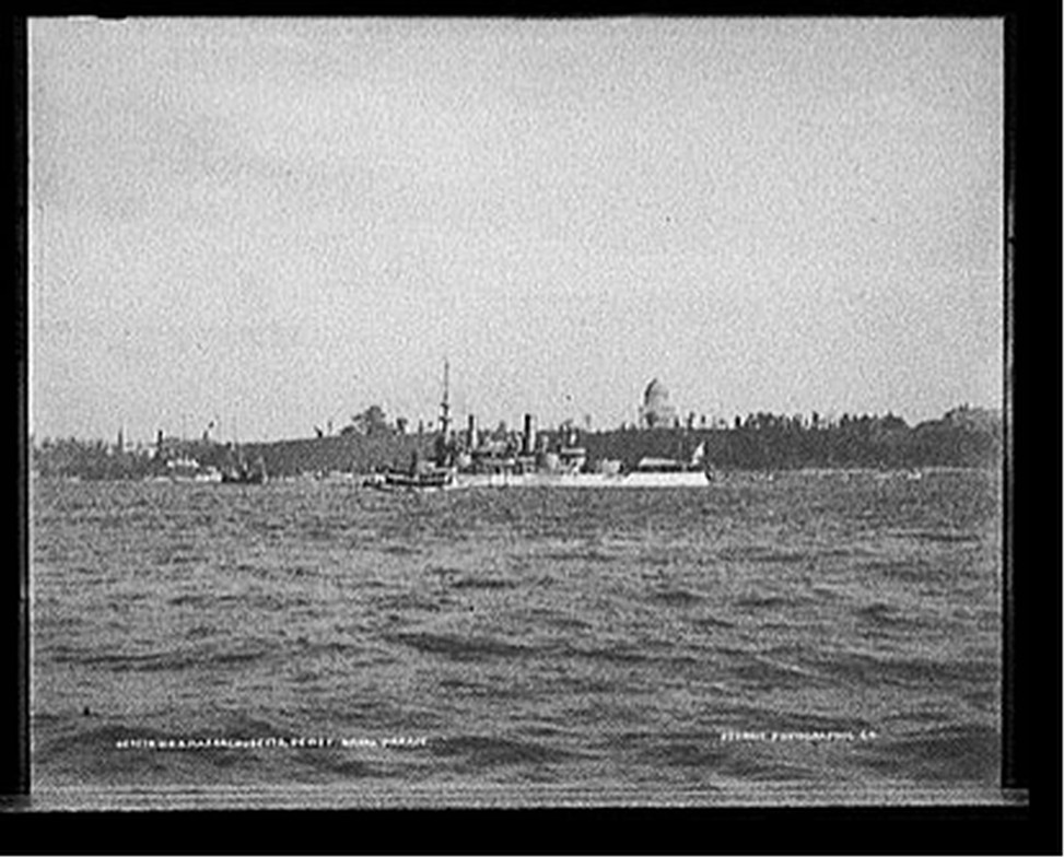 U.S.S. Massachusetts, Dewey Naval Parade, [1899] — historic photograph
