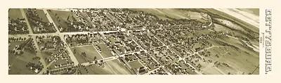 Panoramic bird's-eye view of Gettysburg, Pennsylvania