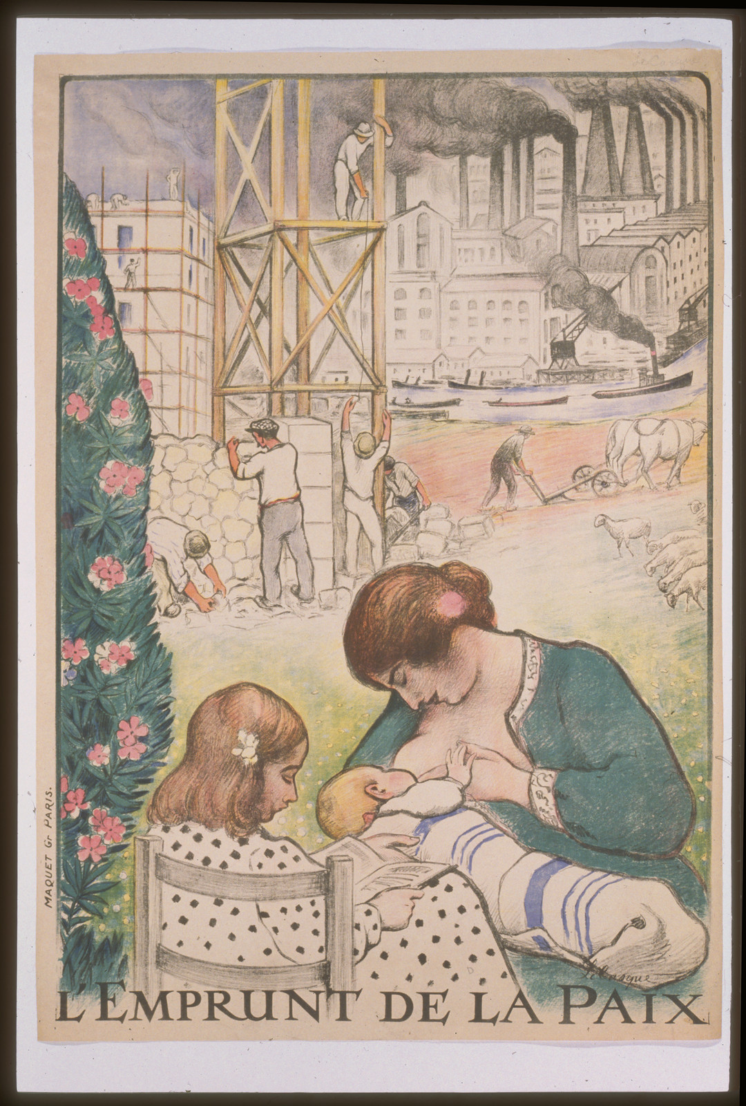 LEmprunt de la Paix / Lebasque., 1920 — vintage poster