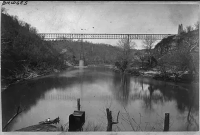 Kentucky River Bridge of the Cincinnati Southern Railway, from mouth of Dix River