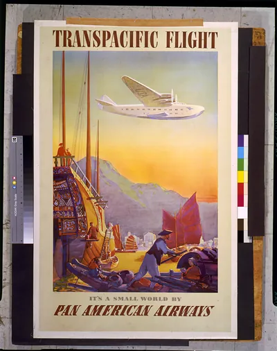 Transpacific flight--It's a small world by Pan American Airways / Lawler.