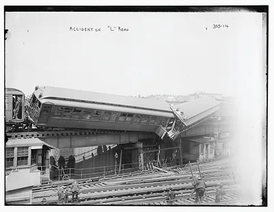 Train accident on "L" Road