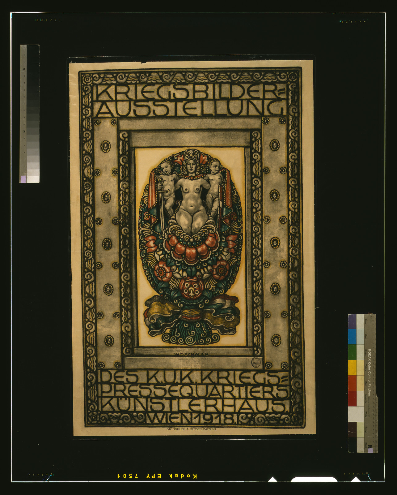 Kriegsbilder-Ausstellung Künstlerhaus Wien 1918 poster, 1918 — vintage poster