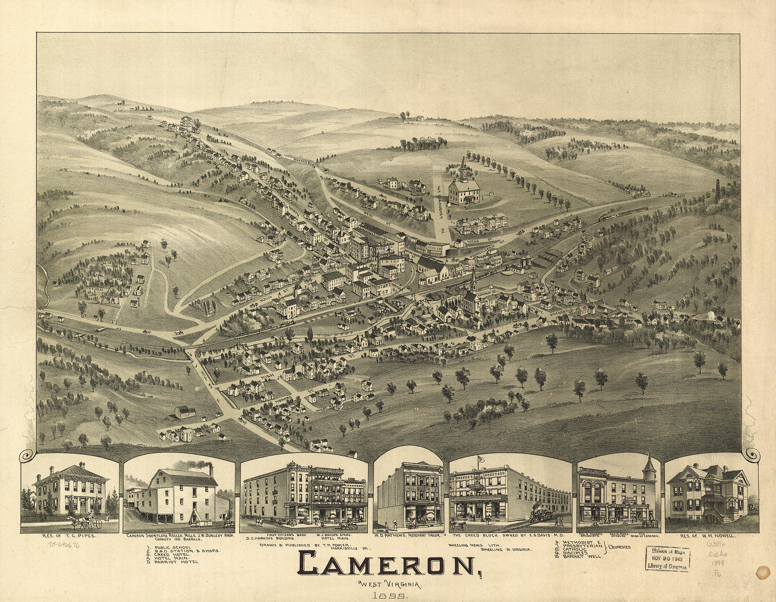 Cameron, West Virginia, 1899, 1899 — antique map