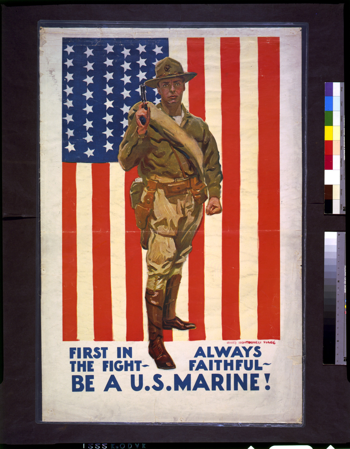 First in the fight. Always faithful. Be a U.S. Marine! / James Montgomery Flagg., [1922-(?)] — vintage poster