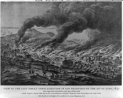 View of the last great conflagration in San Francisco on the 22d of June, 1851