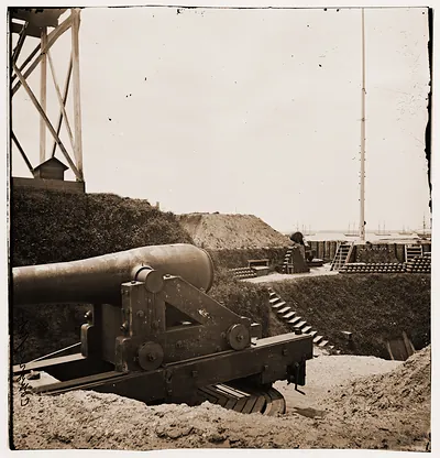 Charleston South Carolina. Interior view of Castle Pinckney Charleston Harbor